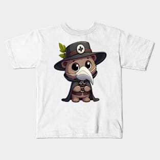 Cute Medieval Doctor Bear Kawaii Kids T-Shirt